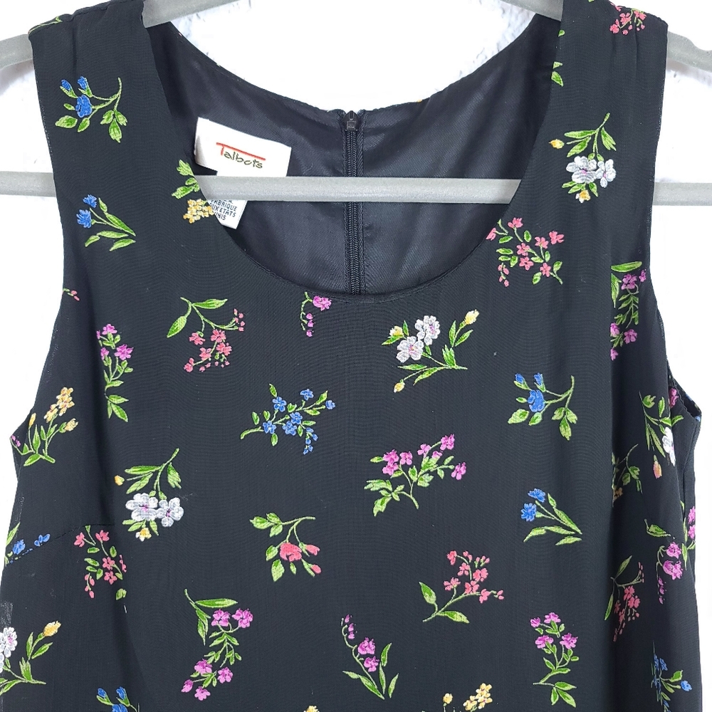 Vintage Talbots Floral Cottagecore Zipper Dress - Picture 8 of 8